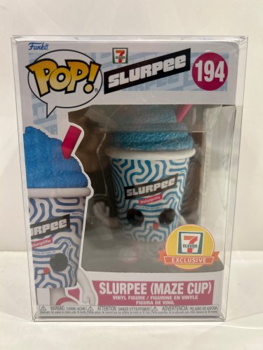 Funko pop! **7 eleven is exclusive** slurpee - slurpee (maze up) vinyl figure (#194) **plastic protector cover** image 2