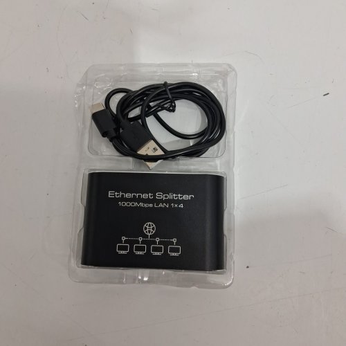 rj45 Ethernet Splitter - 5-port - 1 in 4 out - 1000Mbps - black image 3