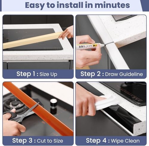 2 (2pk) MONOID multi-purpose SELF ADHESIVE Wall Corner Protectors  - 31.5" X 1" - Beige image 3