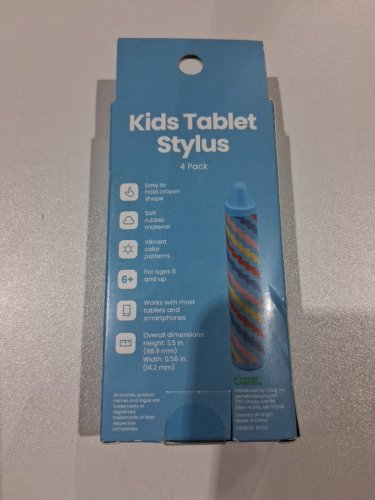 4pk Kids' GEMS Tablet Stylus - 3.5"h x 0.56"w - works with most tablets and smartphones - blue - (model: 080-17-4590) image 3