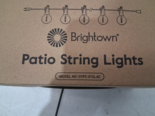 BRIGHTOWN PATIO STRING LIGHTS - 25FT - BLACK (MODEL: GYPC-012LAC) image 3