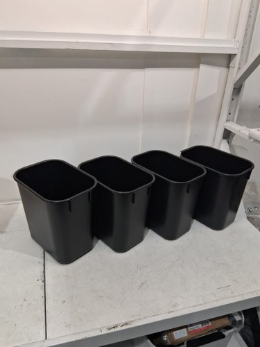 4pk Acrimet Deskside Wastebasket - 12L - black (Model: 576!N 2) image 3