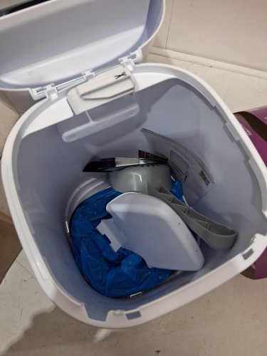 Litter Genie Standard Pail with scoop and holder - 17" - white/grey (MODEL: 1000710) image 4