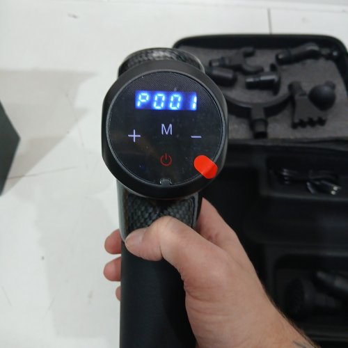WATTNE MASSAGE DEEP TISSUE PERCUSSION MASSAGE GUN WITH ASSORTED ATTACHMENT HEADS - CARBON (MODEL: W2/RC-MG-010) image 2