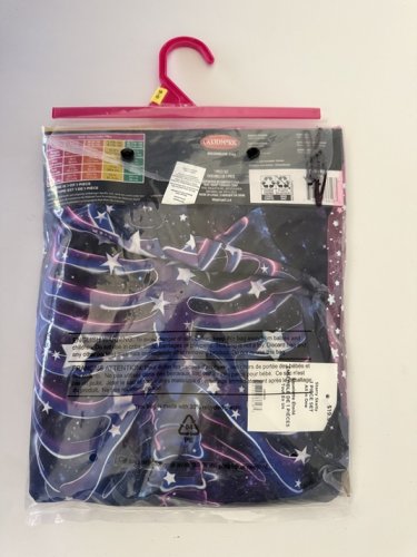 GIRL'S GOODMARK STARRY SKELLY SKELETON COSTUME - LARGE (10-12) - BLACK/ PURPLE/PINK (ITEM: CA31622M) image 3