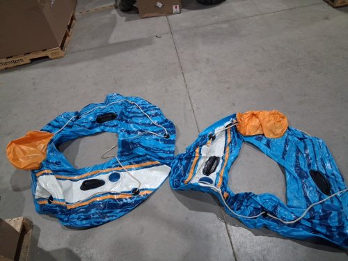 2pk H2OGO! River Sport Tubes with cup holders - blue/orange/white image 2