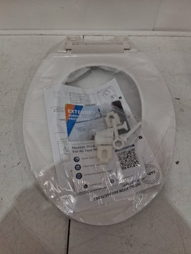 GARVEE ELONGATED SOFT CLOSE EASY CLEAN PLASTIC TOILET SEAT - 19" - WHITE - (MODEL: PHO_11GXK800) image 4