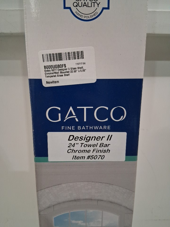 Gatco Designer Wall-mounted towel rail for bathroom- 24" - Chrome (model:5070) image 3