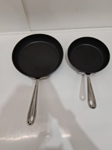 2PC All-Clad Hard Anodized (HA1) Non-stick Fry Pan Cookware Set - 8" & 10" - BLACK (MODEL: E100SSFA / 2100128925) image 4