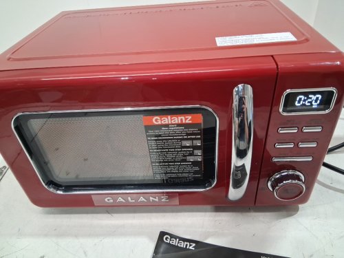 GALANZ RETRO STYLE COUNTERTOP MICROWAVE OVEN - 0.7CU.FT - red (MODEL: GLCMKZ07rdr07) image 9