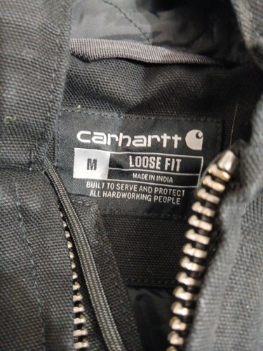 Men's Carhartt washed duck insulated work jacket - medium - black - (Style: 104050-BLK) image 4