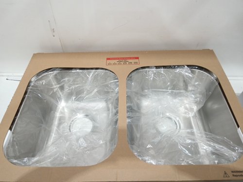 craftx double bowl topmount sink - 31" x 20.5" x 8" - stainless steel (model: cxtd31208-1) image 4