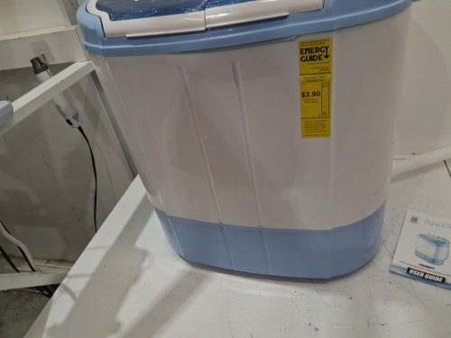 PYLE PURE CLEAN MINI TOP LOAD PORTABLE WASHER & SPIN DRYER - 7.7LBS CAPACITY / 110V - WHITE/BLUE (MODEL: PUCWM22) image 6