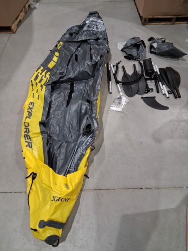 INTEX EXPLORER K2 2-PERSON INFLATABLE KAYAK SET WITH ALUMINUM OARS & PUMP - YELLOW (MODEL: 68307EP) image 5