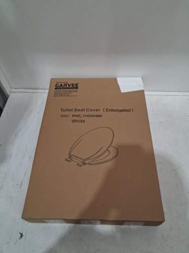 Garvee elongated soft close easy clean plastic toilet seat - 19" - white - (model: pho_11gxk800) image 2