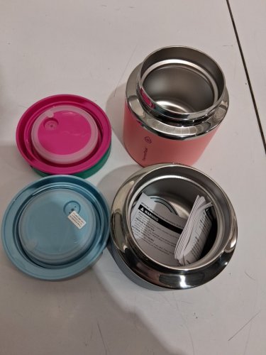 2PK THERMOFLASK INSULATED FOOD JARS - 20OZ - PINK/BLUE (MODEL: 1759351) image 3