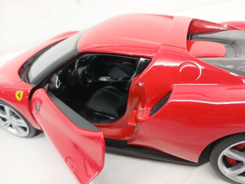 Ferrari BURAGO 296 GTB Hybrid 830HP V6 2021 Rosso Corsa Toy Model Car - 1:18 - Red (Model: BU16018CAR) image 5
