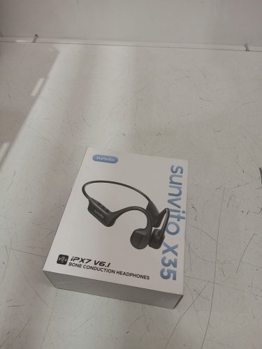 sunvito open-ear Bluetooth Bone Conduction Headphones with Mic and IPX7 Waterproof - beige/orange (MODEL: X35) image 2