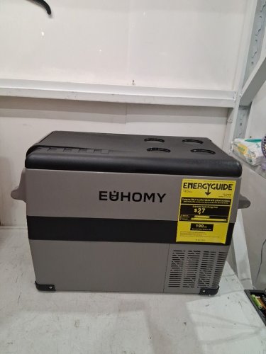 EUHOMY Electric Cooler Car Refrigerator with Bluetooth App Control - 12V/24V DC - 47qt - BLACK/grey - (MODEL: CF001-45gr-CAEH) image 4