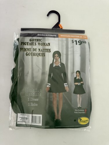 WOMEN'S PARTYHOLIC GOTHIC PIGTAILS WOMAN - MEDIUM (8-10) - BLACK (STYLE: 50202M) image 2