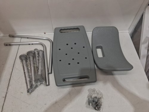 MEDLINE GUARDIAN DELUXE ALUMINUM BATH CHAIR - 400LBS CAP - GREY (MODEL: G2-101KRX1) image 4