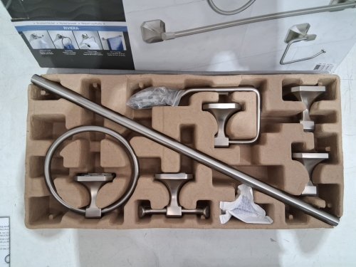 4PC Richeliu Riviera Bathroom Hardware Accessory Set - Brushed Nickel (MODEL: 1453023) image 3