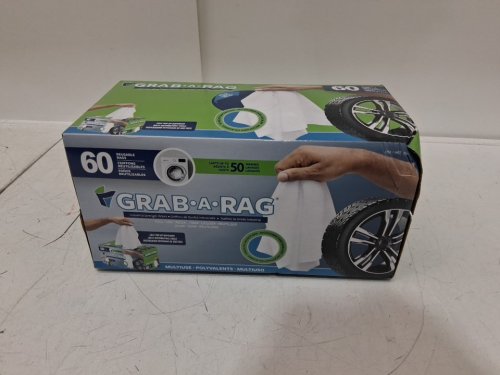 60pk Grab-A-Rag reusable multi-purpose microfiber Rags - 11.7" x 12.3" - white image 2
