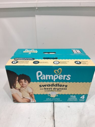 116PK PAMPERS SWADDLERS DISPOSABLE DIAPERS - SIZE 4 image 2