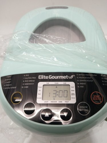 ELITE GOURMET programmable bread maker machine - 2lbs - mint (model: ebm8103m) image 3