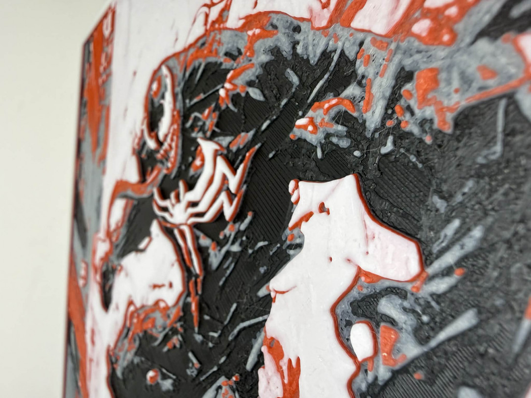 8"x8" 3D Printed - Venom - Marvel - Textured Photo image 3