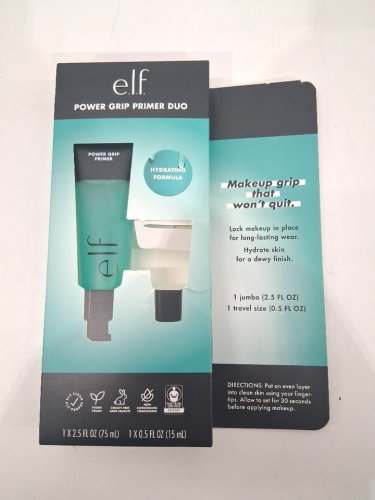 2pc elf power grip primer jumbo and travel duo - 2.5oz / 0.5oz - hydrating formula image 2