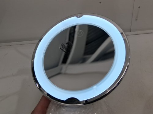 Magnifying Makeup Vanity Mirror With led Light - 10x, 3 cct - white/grey image 4