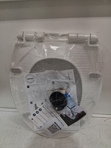 Garvee Soft Close Hinge Non-Slip Elongated Toilet Seat - 18.2" - white (model: ph0-16exda3y) image 3