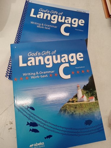2PC Abeka God's Gift of Language C: Writing and Grammar Work Text with Answer Key image 2