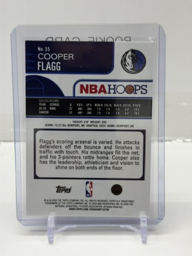 COOPER FLAG ROOKIE - TOPPS NBA HOOPS RAINBOW HOLO FOIL CARD #35 image 2