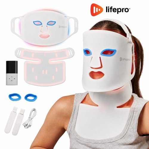 lifepro wellness recovery revitaglow pro light therapy mask - white - (model: LP-RVTGLW-WHT) image 1