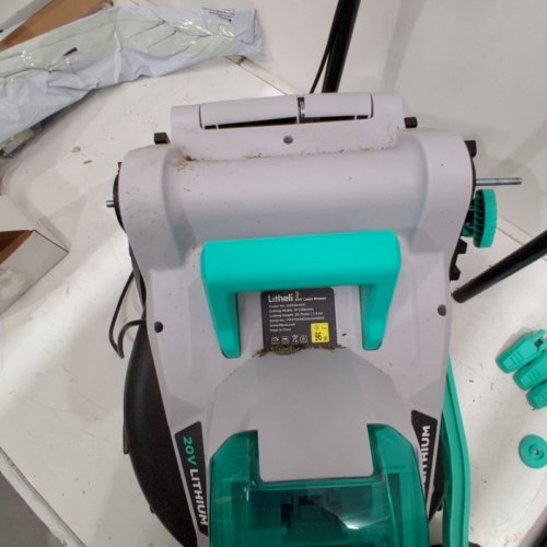 LITHELI CORDLESS LAWN MOWER - 13"- GREEN/BLACK - (MODEL: D03004551) image 5