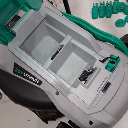 LITHELI CORDLESS LAWN MOWER - 13"- GREEN/BLACK - (MODEL: D03004551) image 6