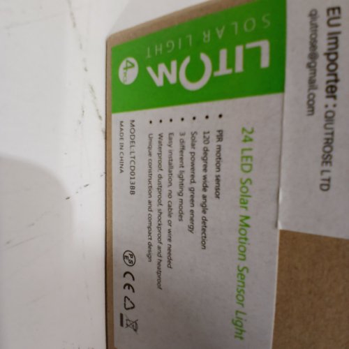 4PK LITOM CLASSIC SOLAR MOTION SENSOR LED LIGHTS - 24 LEDS - 150FT SQ. (MODEL: LTCD013BB) image 2