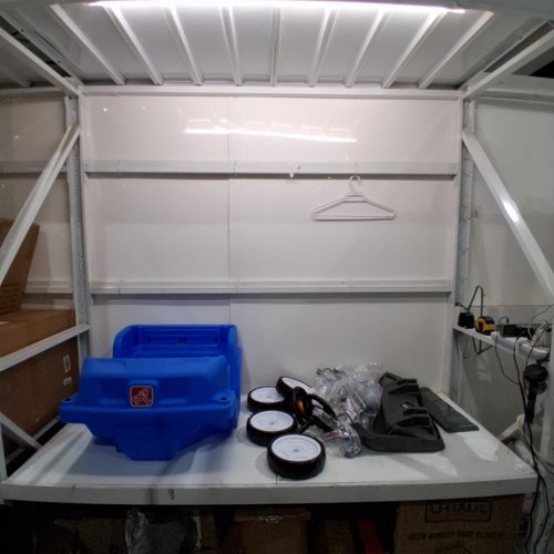 STEP2 REMOVABLE CANOPY SAFETY BELT SIDE-BY-SIDE PUSH AROUND SUV BUGGY - 35" X 25" X 39" - BLUE (MODEL: 483399) image 2