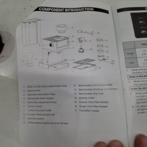 8-IN-1 AIRMSEN ESPRESSO MACHINES WITH CONICAL BURR GRINDER - 20 BAR - STAINLESS STEEL (MODEL: BCM2316) image 5