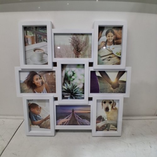 MALDEN INTERNATIONAL DESIGNS 9 PHOTO OPENING DIMENSIONAL COLLAGE WALL FRAME - 4" X 6" - WHITE image 2