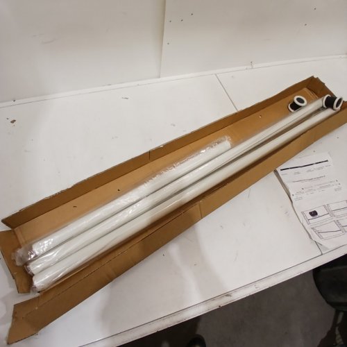HEAVY DUTY SHOWER EXTENSION & SPRING ROD - ADJUSTS 48" TO 98" - WHITE image 2