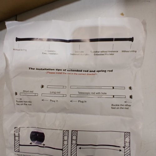 HEAVY DUTY SHOWER EXTENSION & SPRING ROD - ADJUSTS 48" TO 98" - WHITE image 3