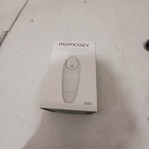 MOMCOZY RECHARGEABLE ELECTRIC GENTLE BABY NAIL TRIMMER - WHITE/GREEN (MODEL: NC02) image 4