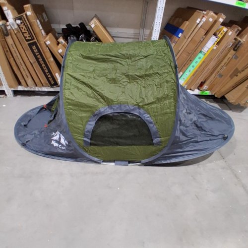 NIGHT CAT POP-UP WATERPROOF INSTANT EASY SETUP OUTDOOR CAMPING TENT - FITS 1 PERSON - 7.7FT X 3.3FT X 2.95FT - OLIVE GREEN/GREY (MODEL: CA-ZP-32-1P-AGN) image 2
