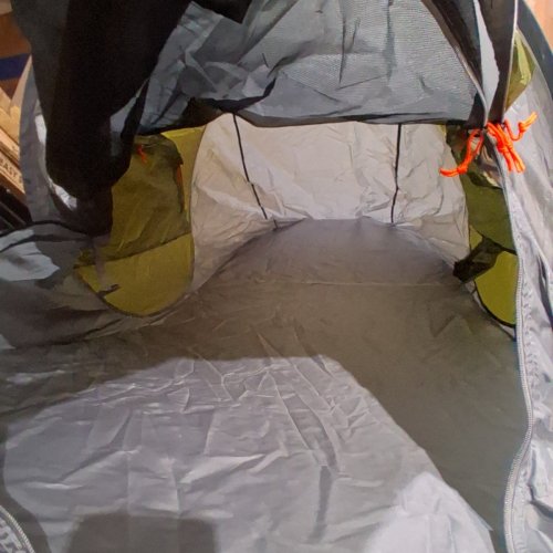 NIGHT CAT POP-UP WATERPROOF INSTANT EASY SETUP OUTDOOR CAMPING TENT - FITS 1 PERSON - 7.7FT X 3.3FT X 2.95FT - OLIVE GREEN/GREY (MODEL: CA-ZP-32-1P-AGN) image 3