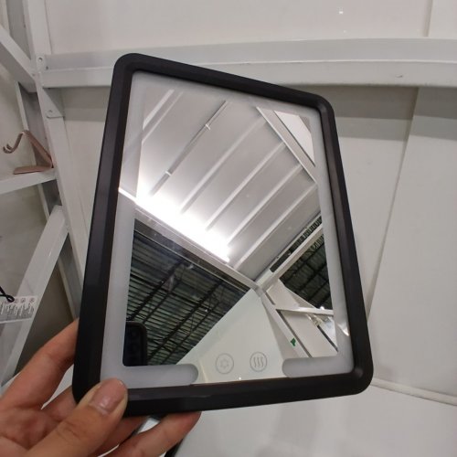 EEUUTY FOGLESS HEATED SHOWER MIRROR - 7" X 9" - BLACK image 4