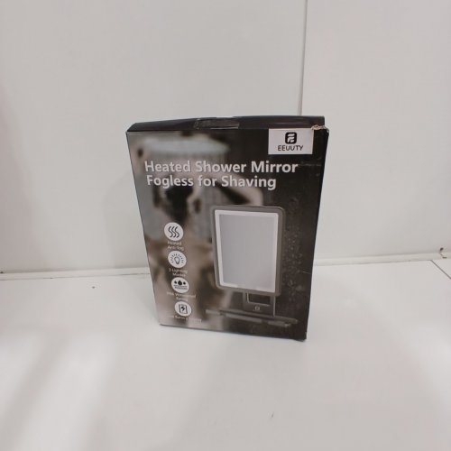 EEUUTY FOGLESS HEATED SHOWER MIRROR - 7" X 9" - BLACK image 5