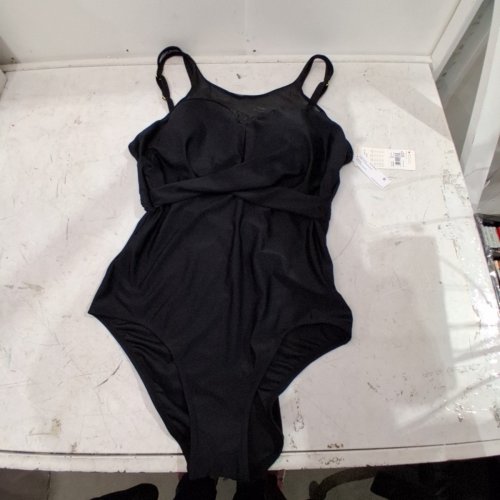 WOMEN'S KRISTA SHEER MESH HIGH NECKLINE ONE-PIECE SWIMSUIT - XXL (16) - BLACK (STYLE: KRS8036LD) image 2